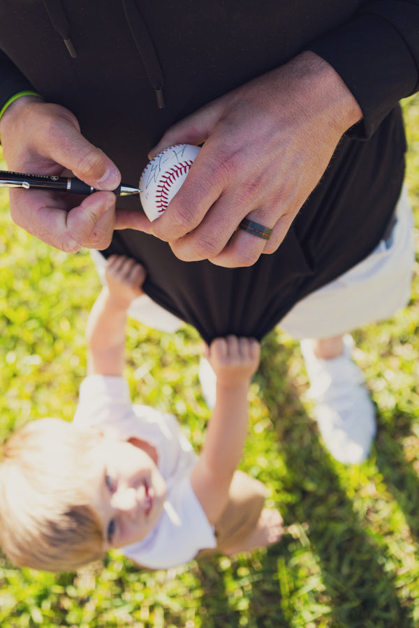 Flat Titanium: Koa Wood Inlay