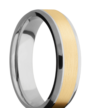 Beveled Titanium with 10K Gold (Custom)