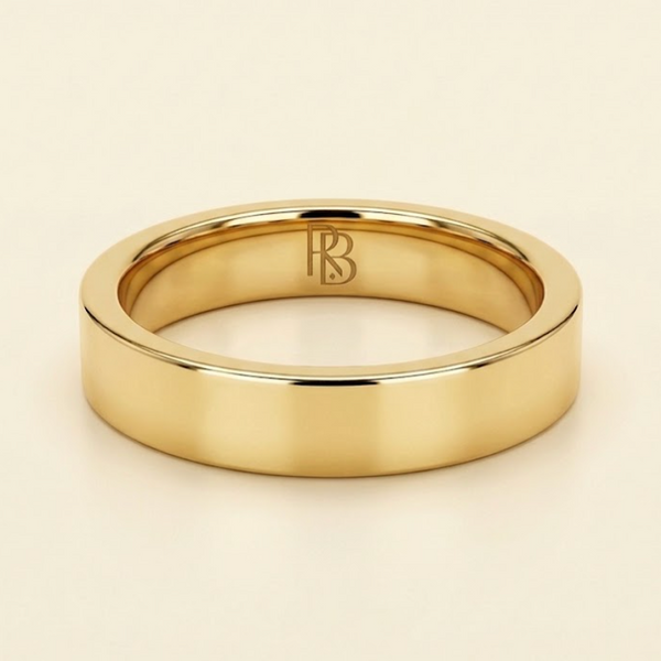 Flat Tungsten Men's Wedding Band