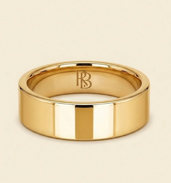 Flat Tungsten Men's Wedding Band