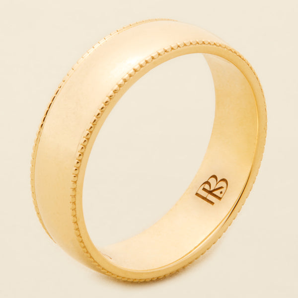 RING BEAR MENS WEDDING BAND GOLD MENS WEDDING RING