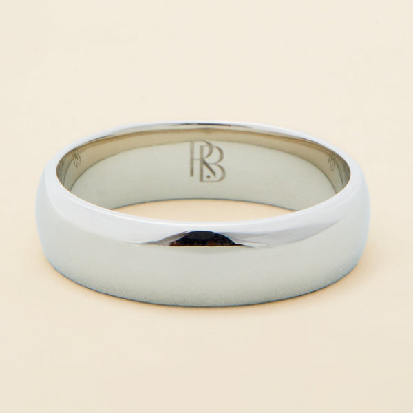 5MM Gold Mens Wedding Band