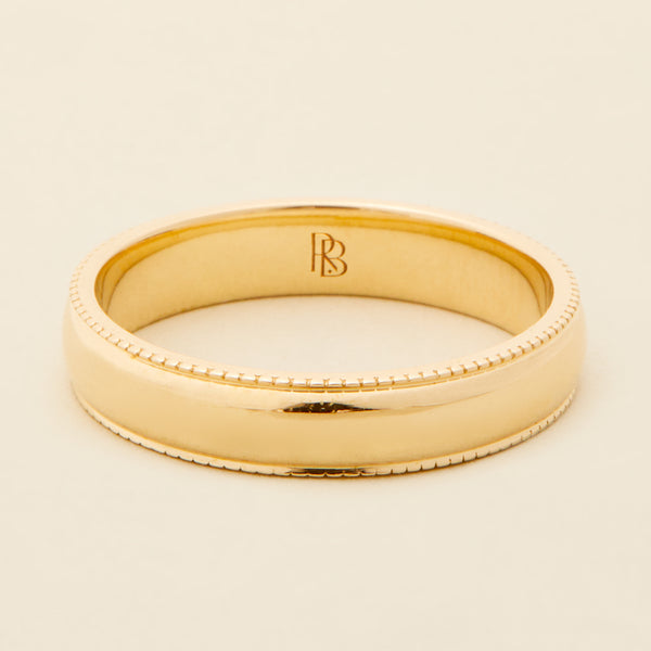 RING BEAR MENS WEDDING BAND GOLD MENS WEDDING RING