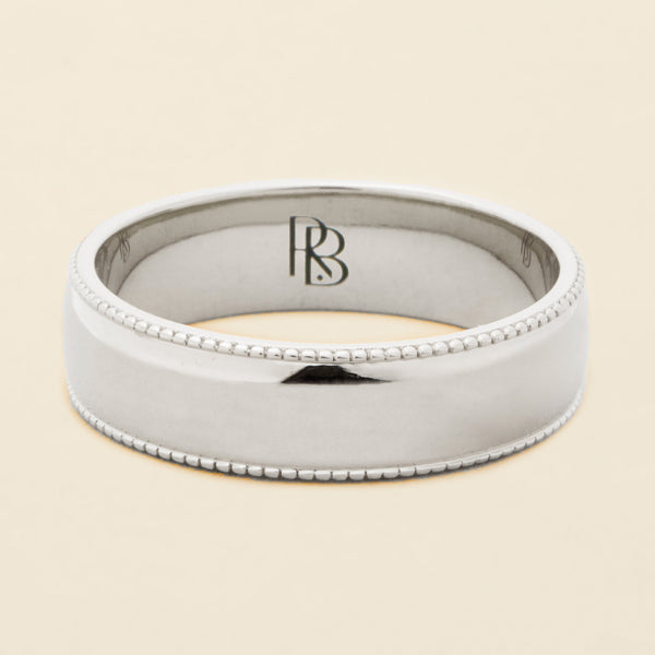 5MM Gold Mens Wedding Band
