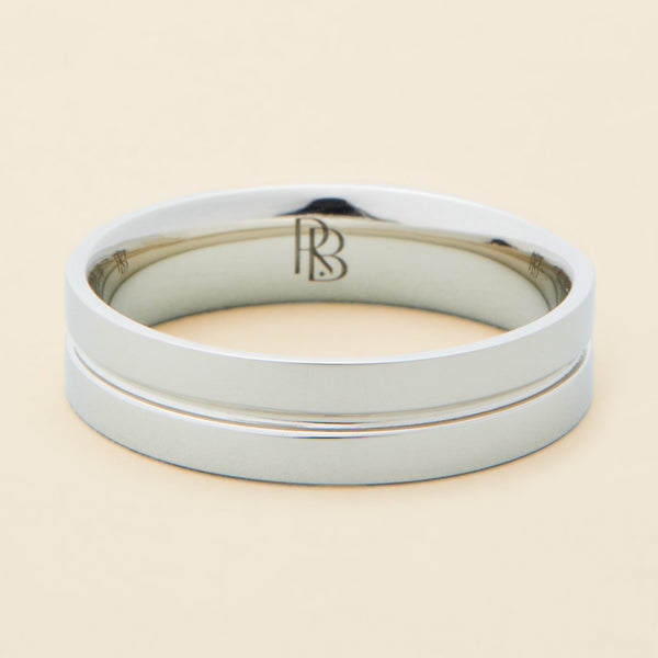 5MM Gold Mens Wedding Band