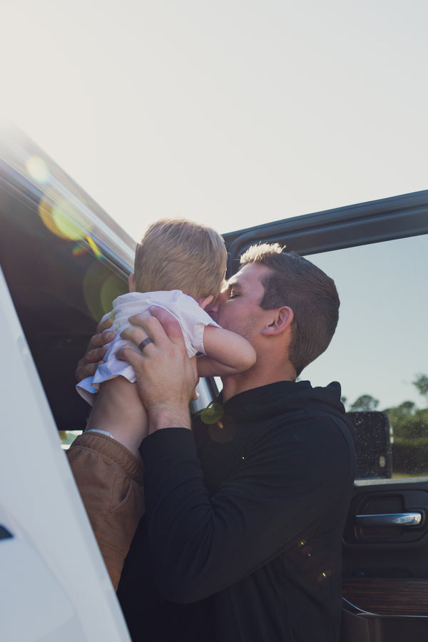 Flat Titanium: Koa Wood Inlay