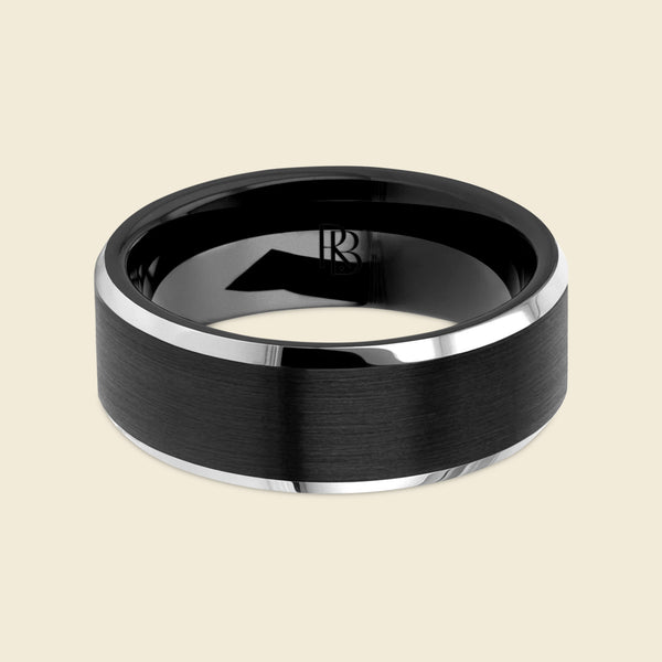 Beveled Tungsten: Black & Gold