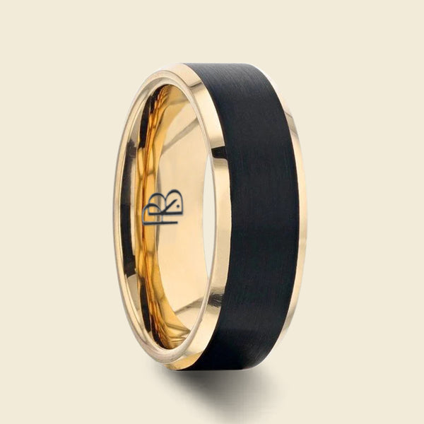 Beveled Tungsten: Black & Gold