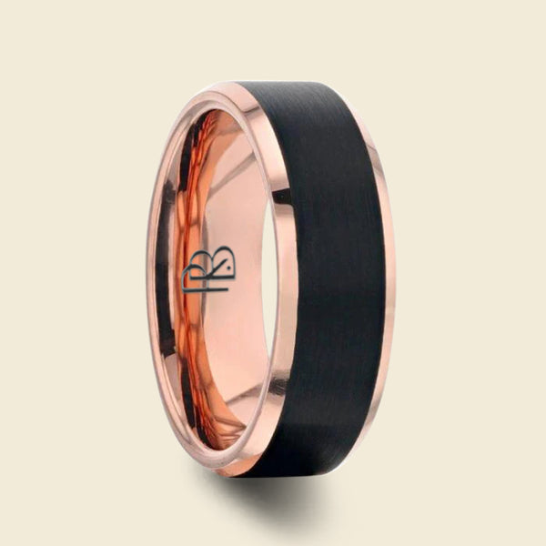 Beveled Tungsten: Black & Gold