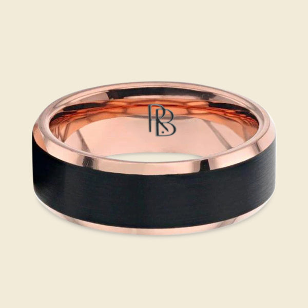 Beveled Tungsten: Black & Gold