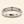 A white gold band mens wedding ring with a hammered texture on the exterior and a polished interior by ring bear with comfort fit, set against a solid cream background.