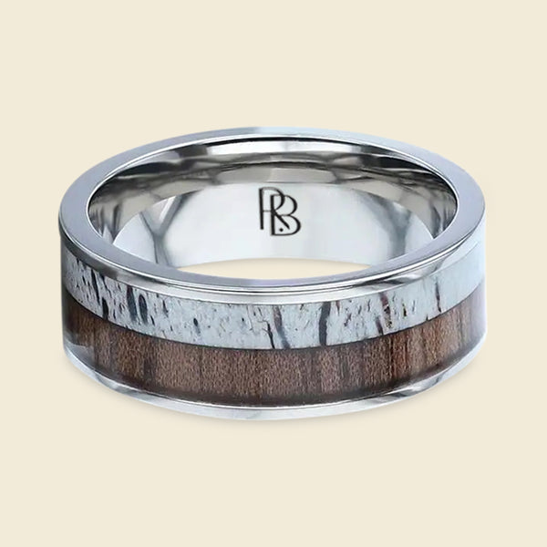 Flat Titanium: Antler & Bark