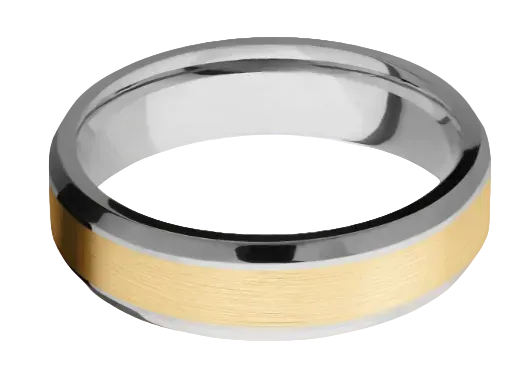 Beveled Titanium with 10K Gold (Custom)