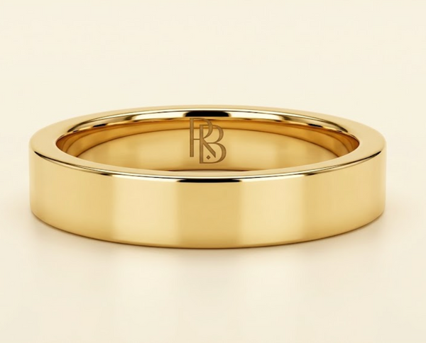 Flat Tungsten Men's Wedding Band