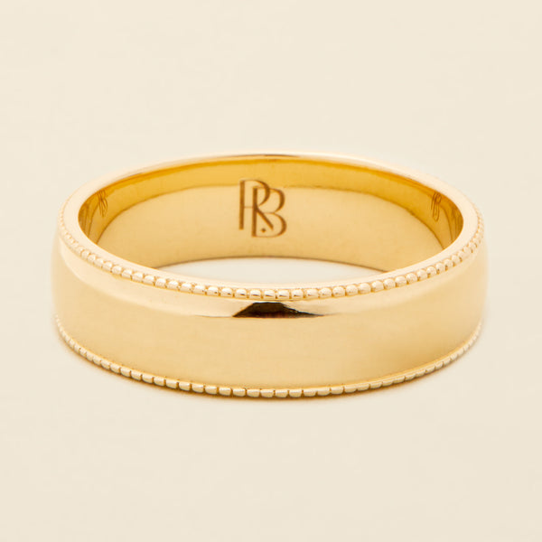 8MM Gold Mens Band