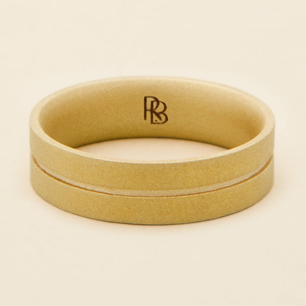 7MM Gold Mens Band